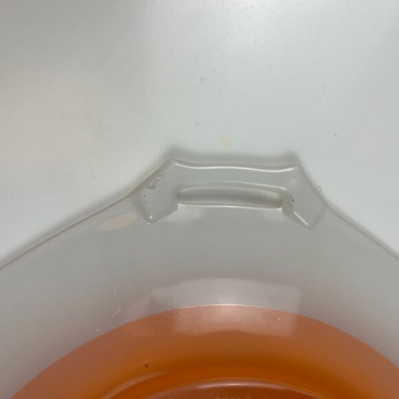 Art Deco handle serving bowl and plate octogonal 30s dish inverted orange paint - Picture 9 of 14